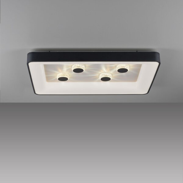 Plafonnier LED noir 2700-5000 K 6295 lm dimmable