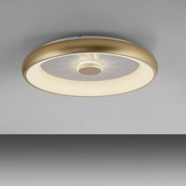 Plafonnier LED à intensité variable 2700-5000 K Ø61,5 cm laiton