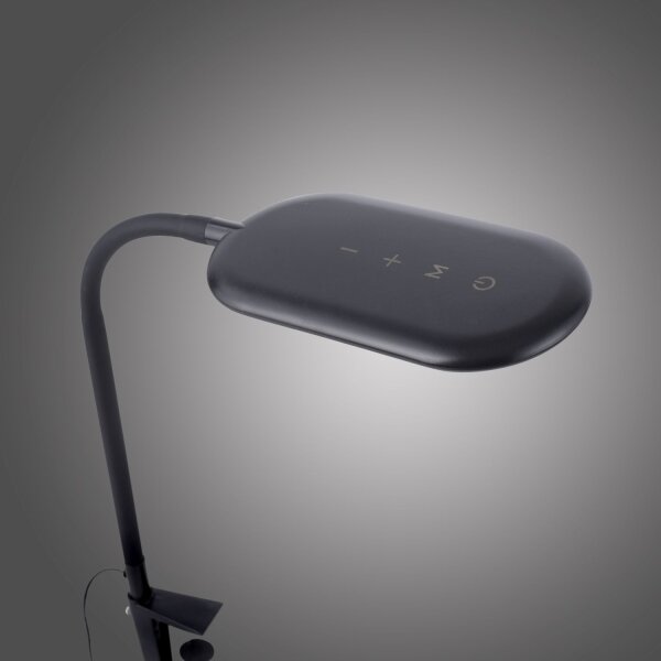 Lampe LED flexible à pince noire 3000-6000 K dimmable
