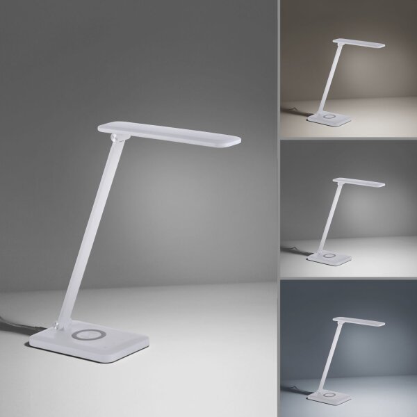 Lampe de bureau LED blanche Touch 61,5 cm 5 W flexible