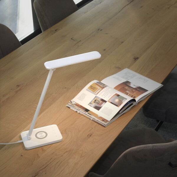 Lampe de bureau LED blanche Touch 61,5 cm 5 W flexible
