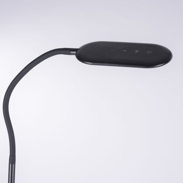 Lampadaire LED flexible noir 175 cm 3000-6000 K 7 W
