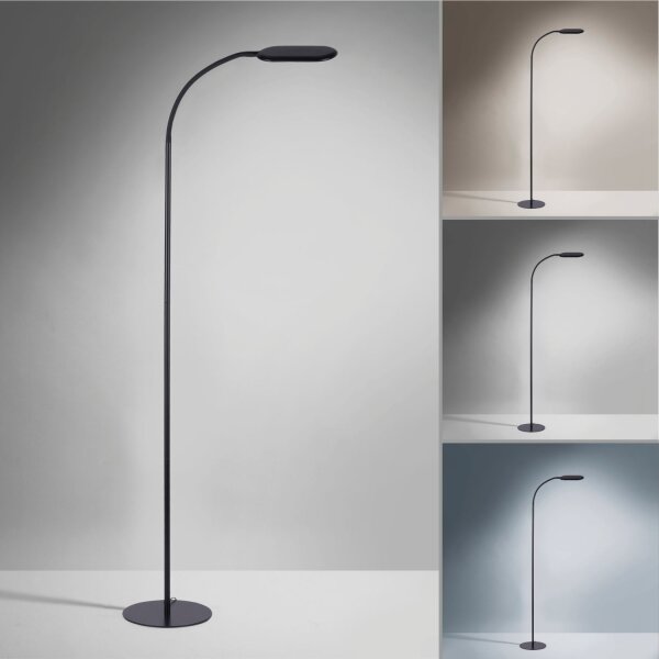 Lampadaire LED flexible noir 175 cm 3000-6000 K 7 W