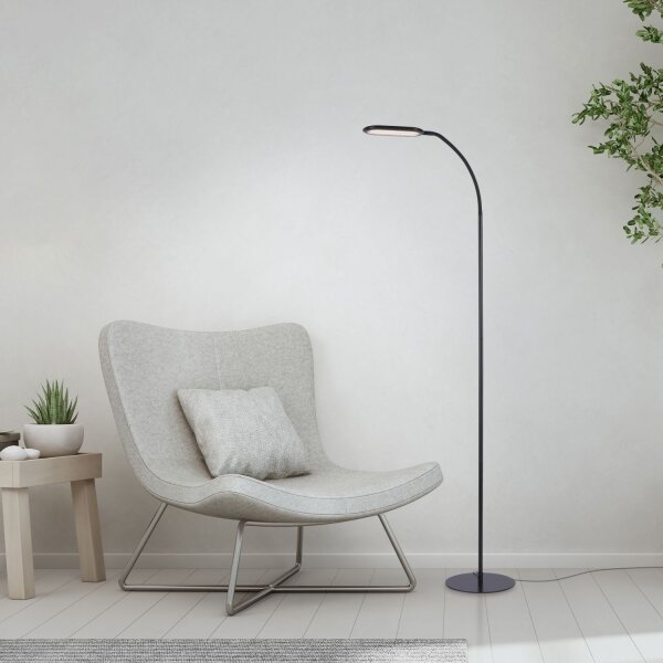 Lampadaire LED flexible noir 175 cm 3000-6000 K 7 W