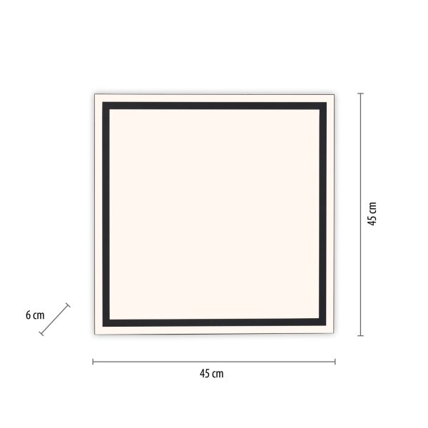 Lampe de plafonnier LED Télécommande 2700-5000 K 45 cm dimmable