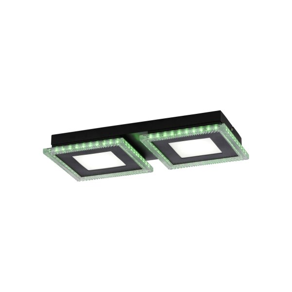 Lampe de plafonnier LED à intensité variable RBG Changement de couleur Télécommande