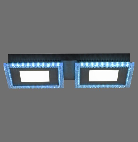 Lampe de plafonnier LED à intensité variable RBG Changement de couleur Télécommande