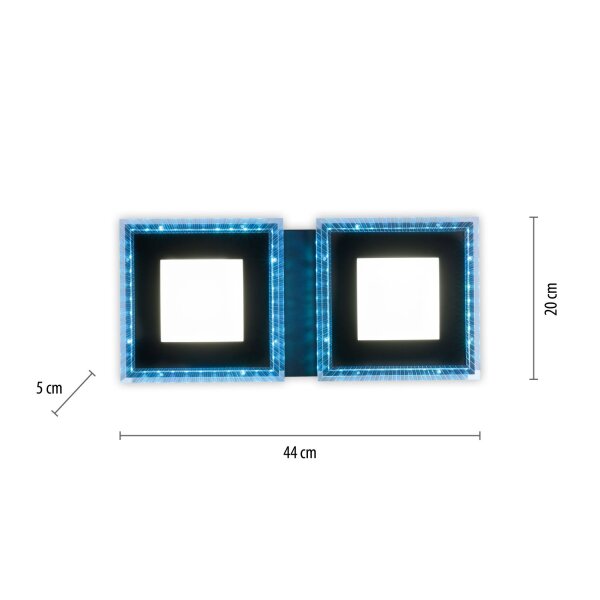 Lampe de plafonnier LED à intensité variable RBG Changement de couleur Télécommande