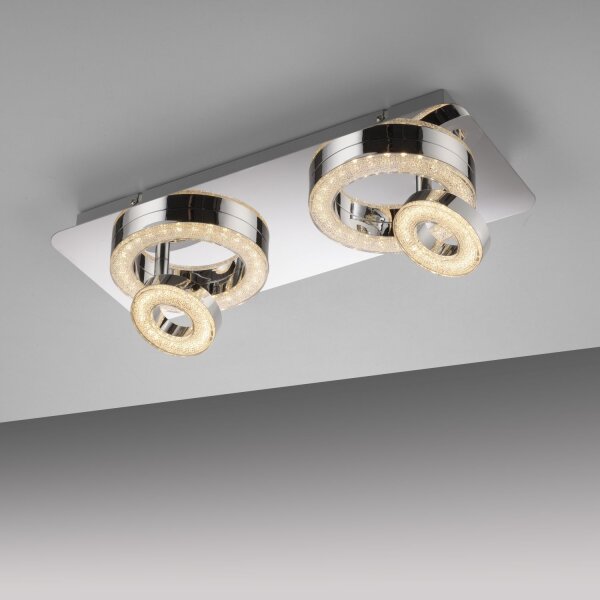 Spot de plafond LED métal flexible 3000 K 1200 lm chrome
