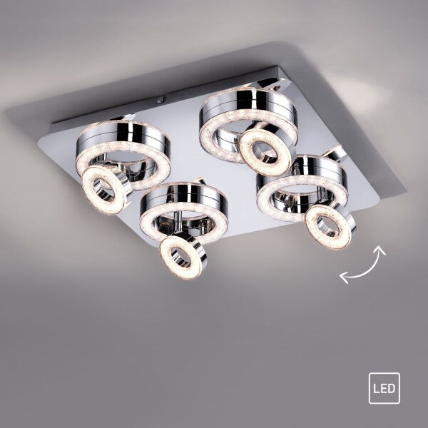 Spot de plafond LED flexible métal L:40 cm 3000 K 270 lm