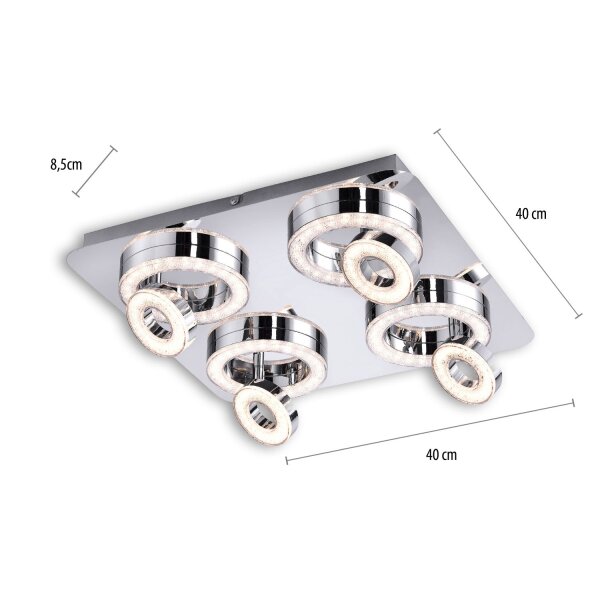 Spot de plafond LED flexible métal L:40 cm 3000 K 270 lm