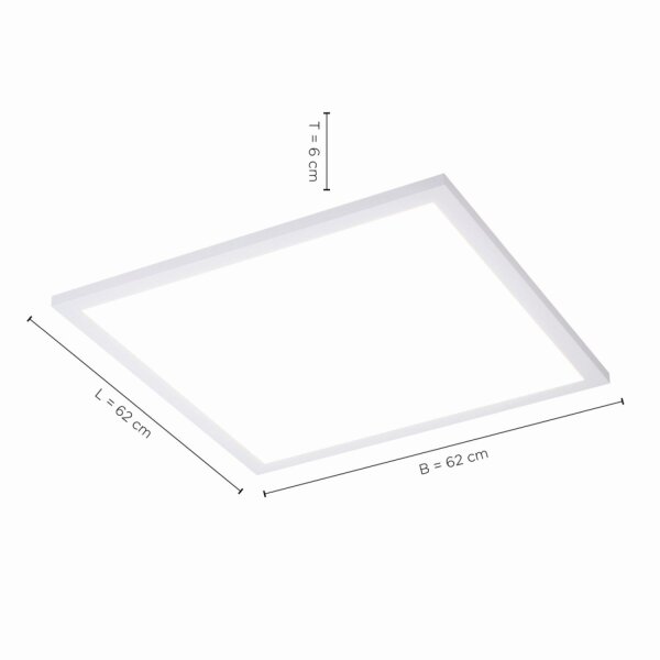 Plafonnier LED à intensité variable blanc Télécommande 4100 lm