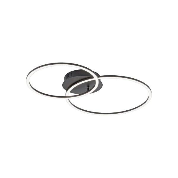 Plafonnier LED métal noir 26 W 3000 K flexible