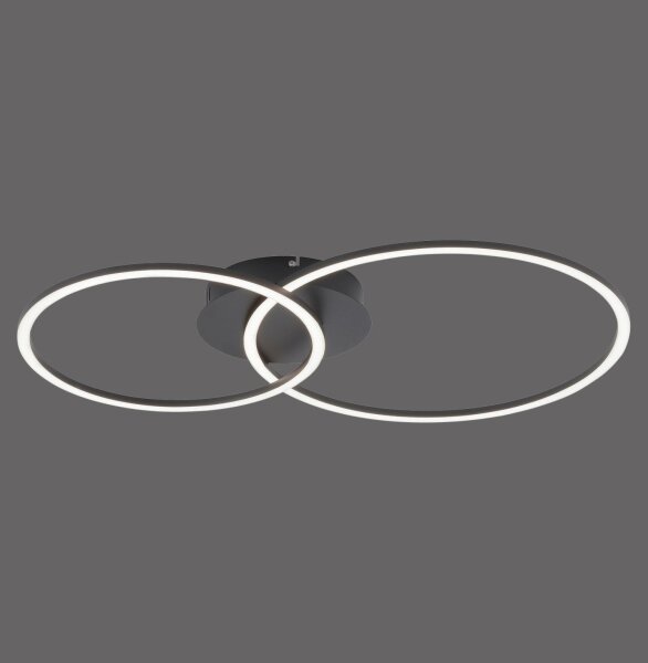Plafonnier LED métal noir 26 W 3000 K flexible