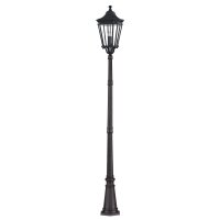 Grand luminaire sur mât Noir 257cm de haut E14 IP44...