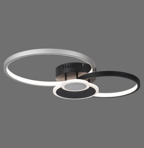 Lampe de plafonnier LED Noir Aluminium Métal L:58 cm 26 W