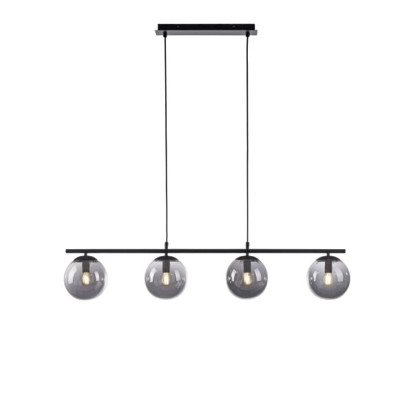 Suspension allongée en verre fumé 100 cm E14 confortable