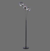 Confortable lampadaire en verre fumé 185 cm E14...