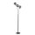 Confortable lampadaire en verre fumé 185 cm E14 à faible éblouissement