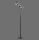 Confortable lampadaire en verre fumé 185 cm E14 à faible éblouissement
