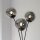 Confortable lampadaire en verre fumé 185 cm E14 à faible éblouissement