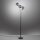 Confortable lampadaire en verre fumé 185 cm E14 à faible éblouissement