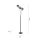 Confortable lampadaire en verre fumé 185 cm E14 à faible éblouissement