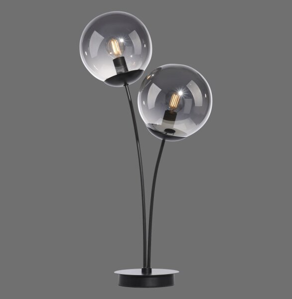 Lampe de table confortable en verre fumé 60 cm E14 à faible éblouissement