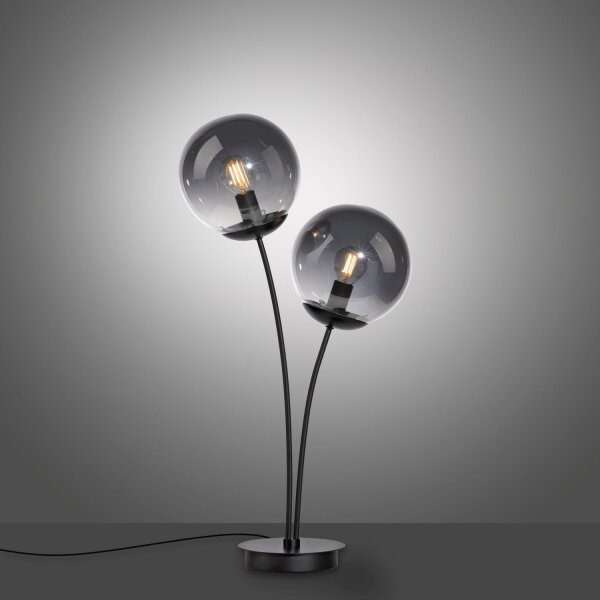 Lampe de table confortable en verre fumé 60 cm E14 à faible éblouissement
