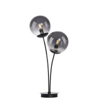 Lampe de table confortable en verre fumé 60 cm E14...
