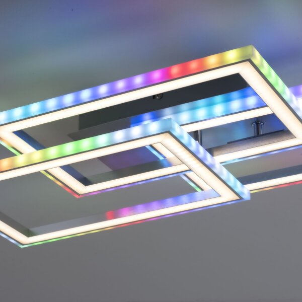Lampe de plafonnier LED Rainbow RGB dimmable 5100 lm L:56 cm