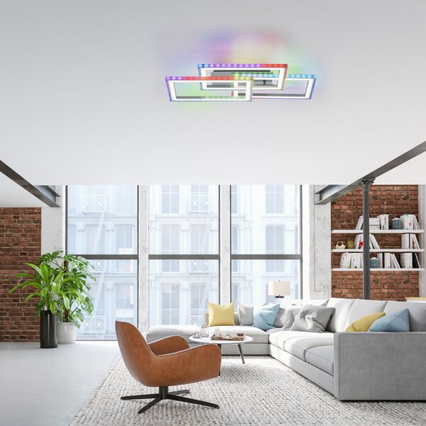 Lampe de plafonnier LED Rainbow RGB dimmable 5100 lm L:56 cm