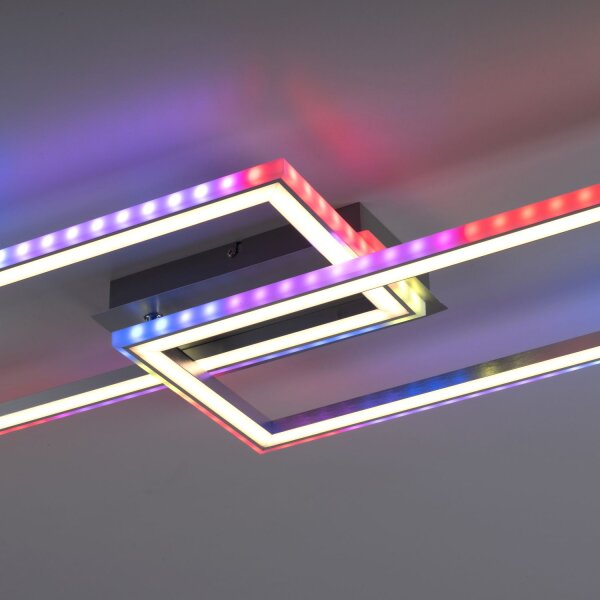 Lampe de plafonnier LED Rainbow RGB dimmable 5000 lm L:121 cm