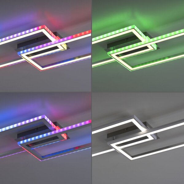 Lampe de plafonnier LED Rainbow RGB dimmable 5000 lm L:121 cm