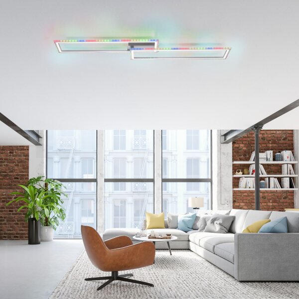 Lampe de plafonnier LED Rainbow RGB dimmable 5000 lm L:121 cm