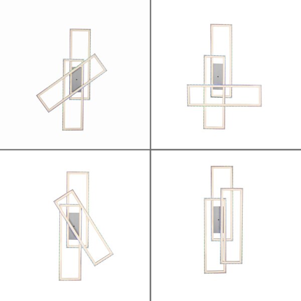 Lampe de plafonnier LED Rainbow RGB dimmable 5600 lm L:101,2 cm