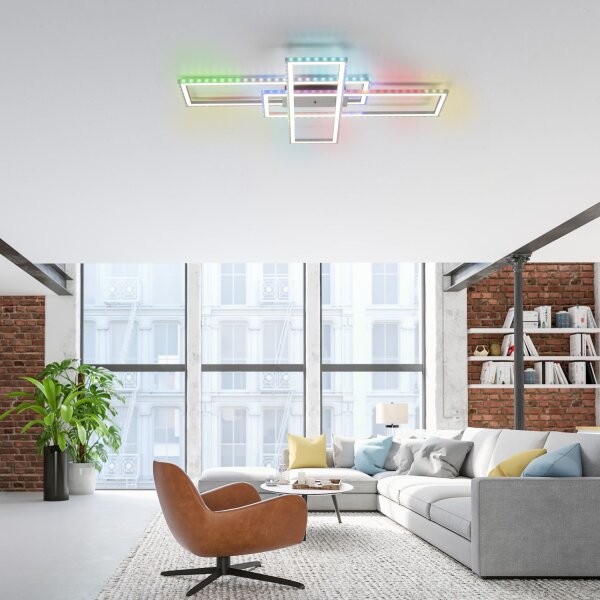 Lampe de plafonnier LED Rainbow RGB dimmable 5600 lm L:101,2 cm
