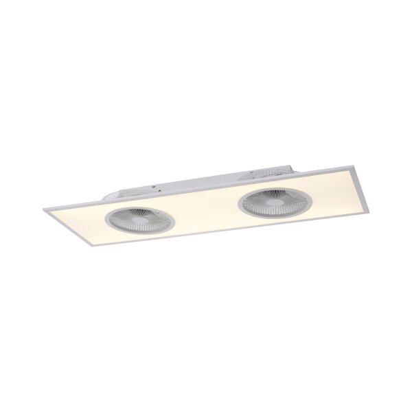 Lampe de plafonnier à LED avec ventilateurs Blanc 3100 lm dimmable