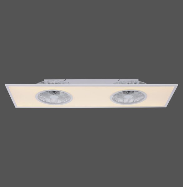 Lampe de plafonnier à LED avec ventilateurs Blanc 3100 lm dimmable