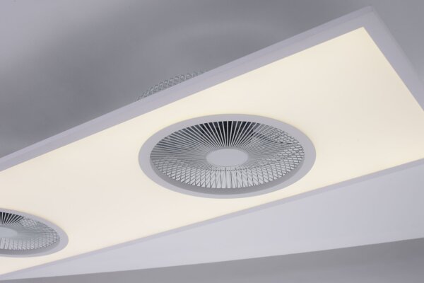 Lampe de plafonnier à LED avec ventilateurs Blanc 3100 lm dimmable