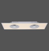 Lampe de plafonnier à LED avec ventilateurs Blanc...
