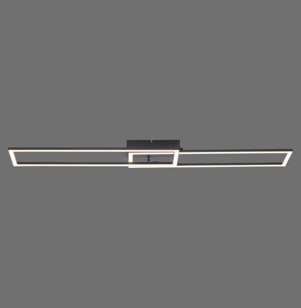 Plafonnier LED à intensité variable Noir 3000 K 36 W L:102 cm