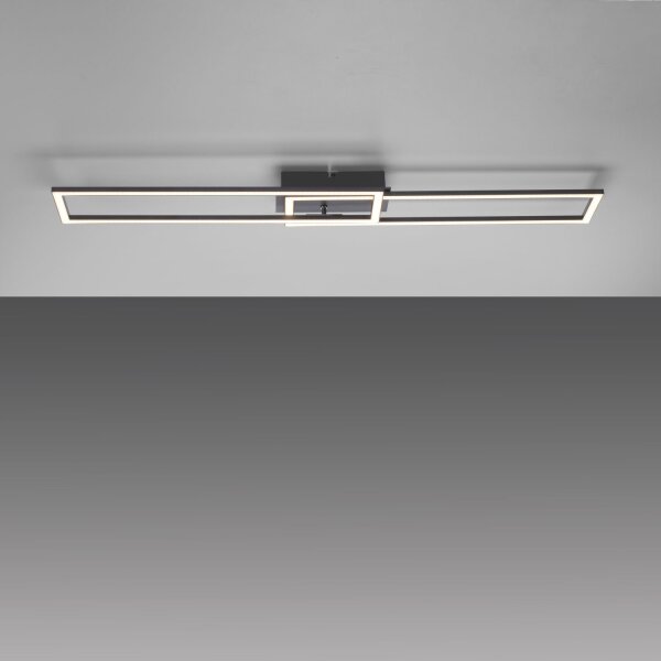 Plafonnier LED à intensité variable Noir 3000 K 36 W L:102 cm