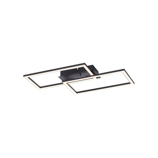 Plafonnier LED à intensité variable noir 4200 lm 3000 K 36 W