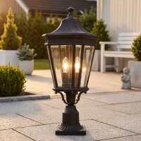 Lampe de socle extérieure Noir H:57,5cm Rustique IP44