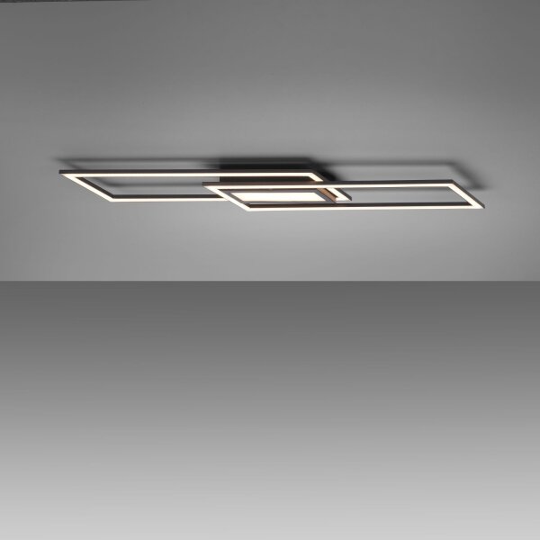 Lampe de plafonnier LED à intensité variable Métal noir 100 cm 5600 lm