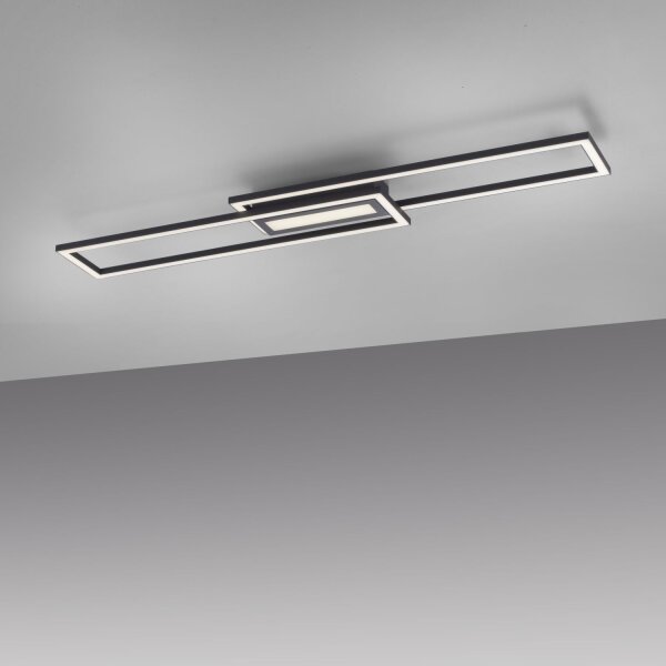 Lampe de plafonnier LED à intensité variable Métal noir blanc chaud 3000 K