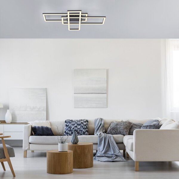 Plafonnier LED à intensité variable noir 19 W 3000 K orientable