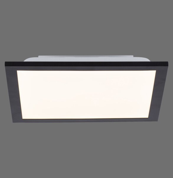 Lampe de plafonnier LED plate noire L:29,5 cm 6 W 750 lm