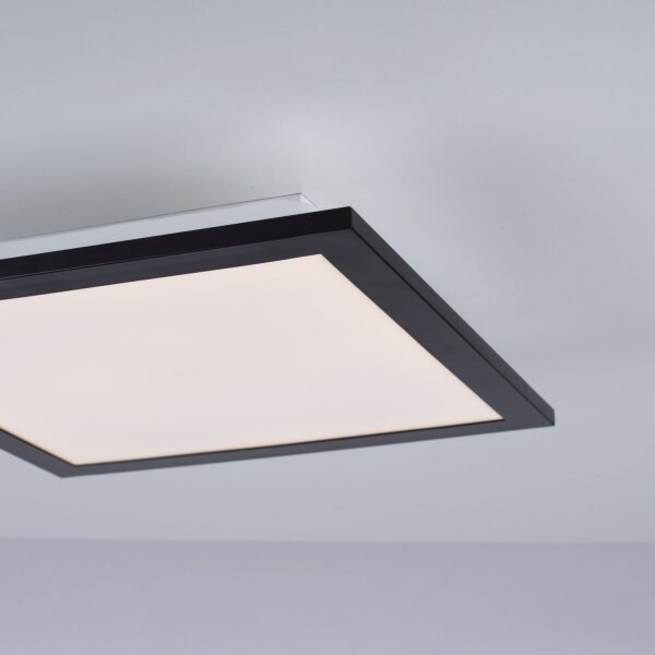Lampe de plafonnier LED plate noire L:29,5 cm 6 W 750 lm